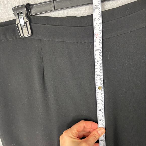 St John Collection Marie Gray Pants Women 8 Black Trouser Slacks High Rise Dress - Picture 6 of 13